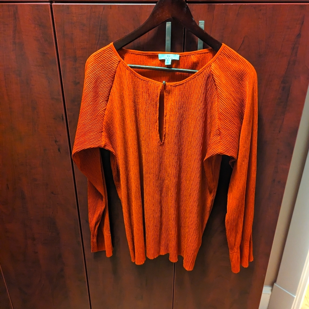 Halston pleated blouse